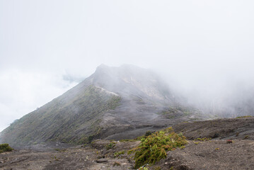 The Irazu volcano, Costa Rica, and its three craters