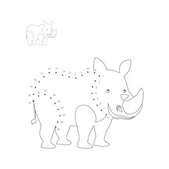 Animals dot to dot coloring page for kids 