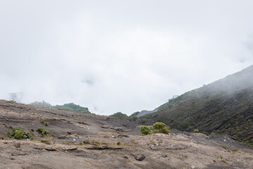 The Irazu volcano, Costa Rica, and its three craters