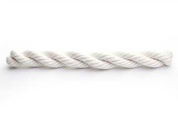 White squiggly cord on white background