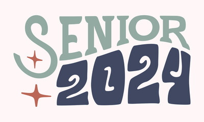 Senior 2024 Retro SVG Design