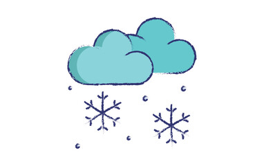 Obraz premium Snow Cloud hand drawn illustration 