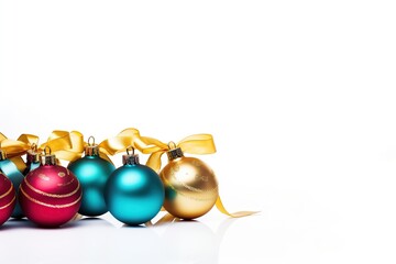 Christmas holiday balls isolated on white background