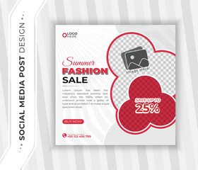 Fashion sale offer social media post design
