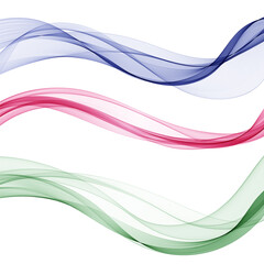 Set of colored waves. Abstract vector set. Decor elements. Eps 10