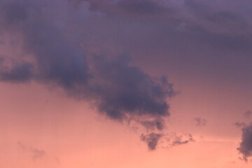 Sunrise, orange-purple sky