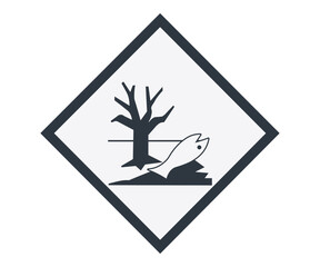 Monochromatic Environmental Hazard Symbol 
