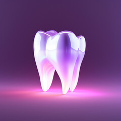 White teeth in a colorful background	