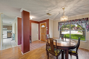 a home dining room 
