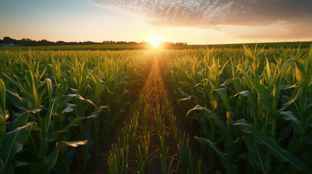 A summer morning in the cornfield