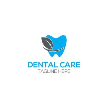 Dental clinic tooth logo design vector illustration.
