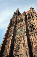 Strabourg Cathedral called Notre-Dame in France with only one bel tower