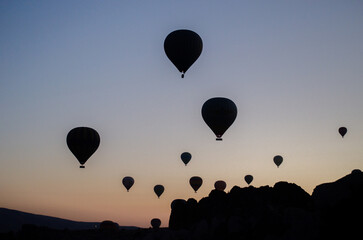 hot air balloon in goreme nevsehir Turkey