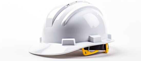 Isolated white safety helmet for engineer or worker