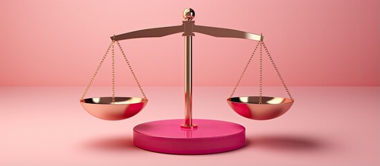 Balancing icon representing gender equality on white background promoting equal rights for Womens Equality Day