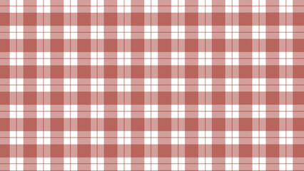 Dark red and white plaid fabric texture as a background	