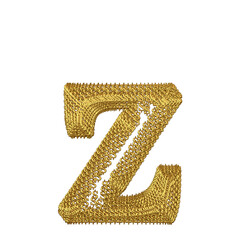 Symbol made of gold dollar signs. letter z