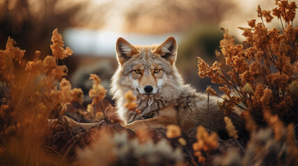 Gray wolf in the wild