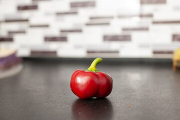 red peppers on a table