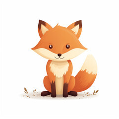 Obraz premium Red fox cartoon