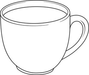 cup of coffee or tea without background