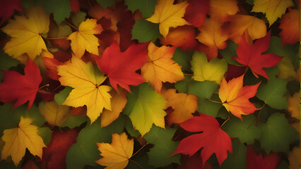 Naklejka na ściany i meble Autumn leaves background. Autumn leaves background. Colorful autumn leaves background.