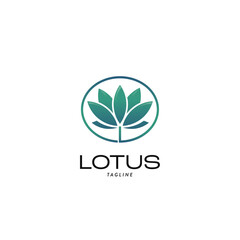 Lotus Flower Logo Symbol Design Template Flat Style Vector
