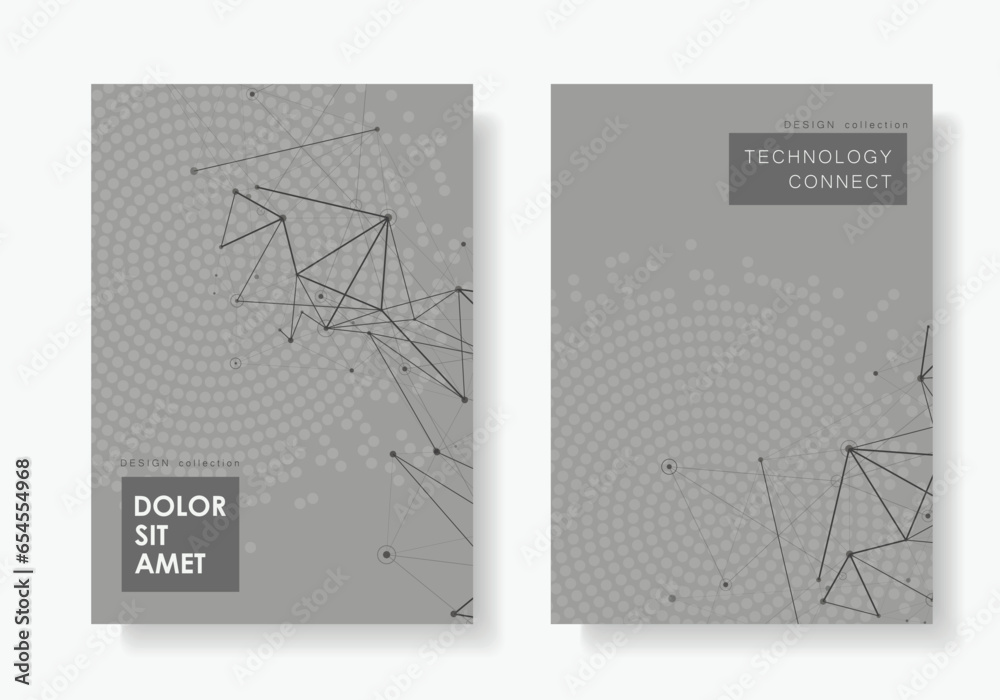 Poster vector a4 cover templates. abstract presentation technology data design for brochure, flyer layout, 