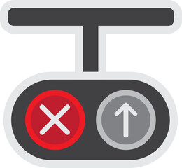 Arrow Traffic Light Icon Illustration