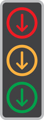 Arrow Traffic Light Icon Illustration