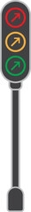 Arrow Traffic Light Icon Illustration