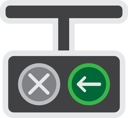 Fototapeta premium Arrow Traffic Light Icon Illustration