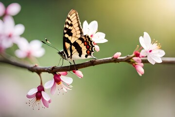 Obraz premium butterfly on flower