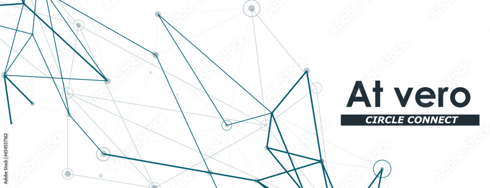 Aufkleber Abstract vector illustration. Futuristic elegant background for business presentations. Lines and dots connected. Beautiful technology design