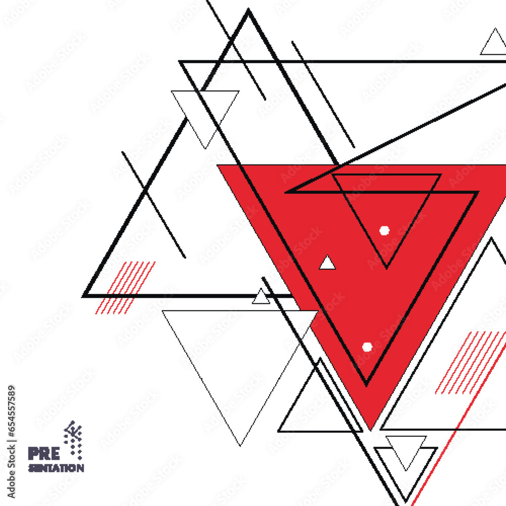 Poster Abstract geometric background with triangles. Minimalistic technology style. Vector connect illustration