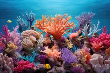 Naklejka na ściany i meble colorful coral reefs