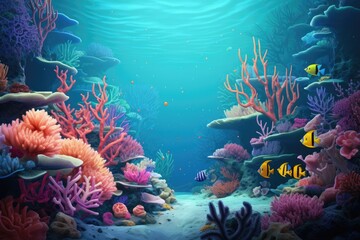 Fototapeta na wymiar colorful coral reefs