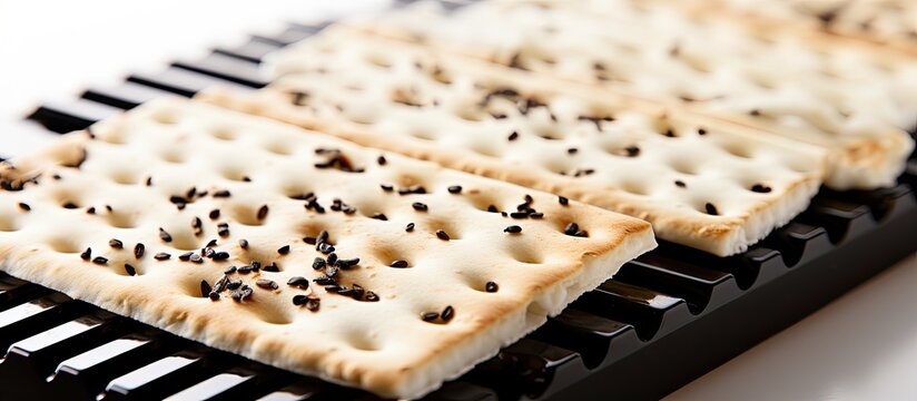 Bread representing piano keys and Jewish music