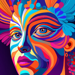 Surreal Face Painting