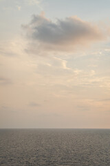 Naklejka na ściany i meble Blue sky with clouds over the horizon Caribbean Sea, the Bahamas