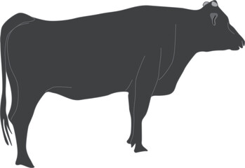 黒牛のイラスト素材