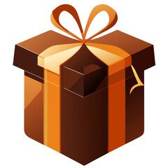 Gift box icon. Gift box with ribbon and bow.red gift box with ribbon. Isolated vector illustration. generate AI. 