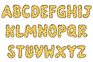 Handcrafted Donut letters color creative art typographic design