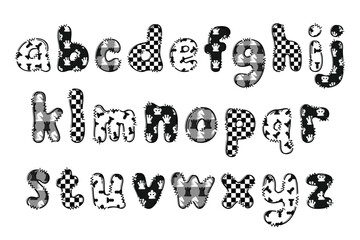 Naklejka premium Handcrafted Chess letters color creative art typographic design