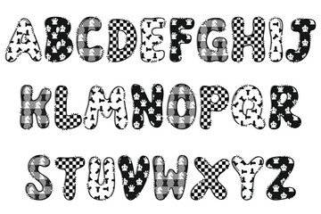 Handcrafted Chess letters color creative art typographic design