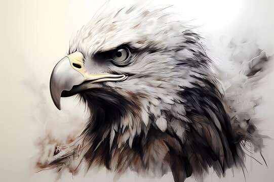 Sketch of a majestic eagle in flight