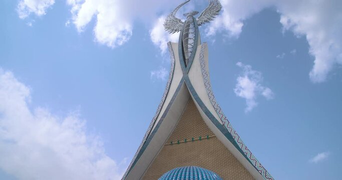 Independence Stele In The New Uzbekistan Park, A Landmark Of Tashkent