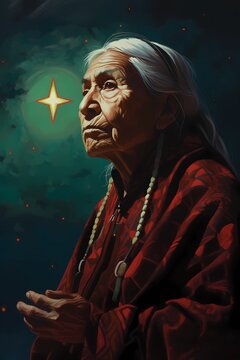 native american at night
