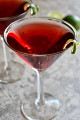 Cosmopolitan with lime twist