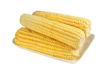 natural healthy edible fruit corn used in salads isolated on white background